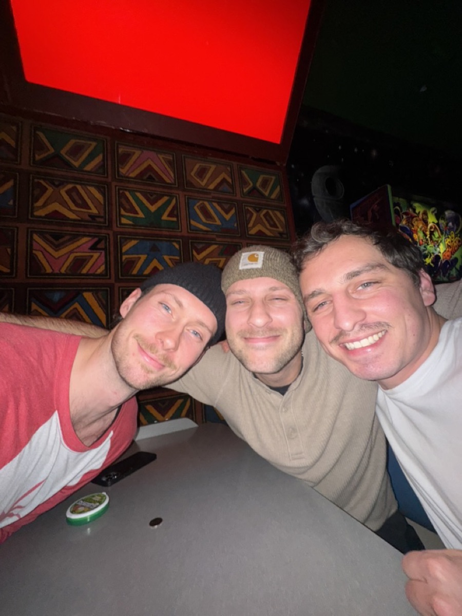 With friends at a bar